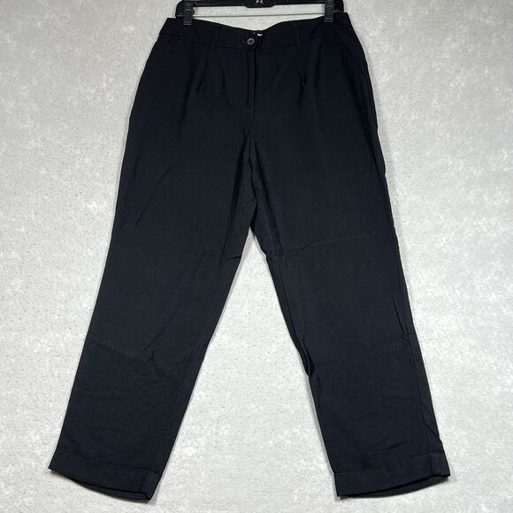 Loft Pants Womens Size 8 Black Skinny Rayon Blended Pockets Business Pockets - Picture 1 of 12